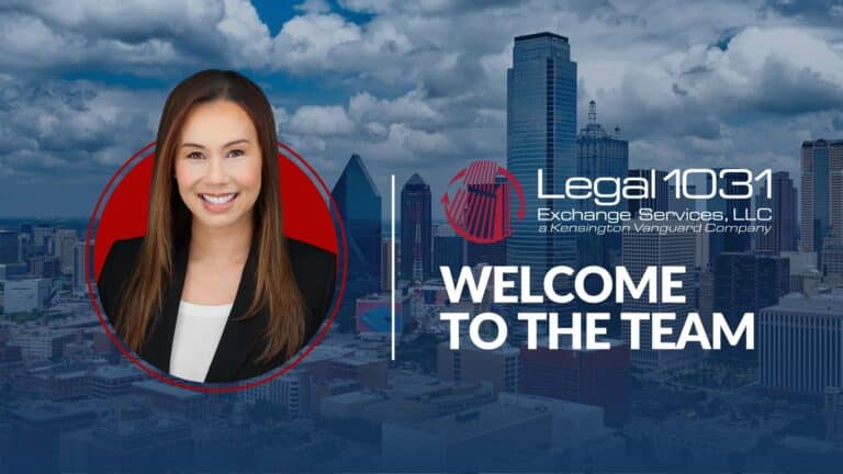 Welcome to the team graphic with Cindy Pham, Exchange Director for Texas, and Legal 1031 Exchange Services, LLC logo.